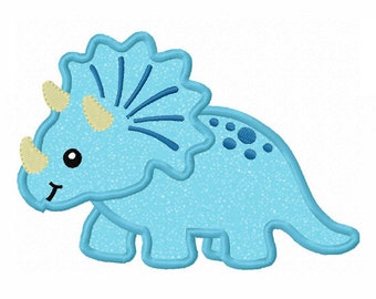 dinosaur Applique,Dinosaur Embroidery,Triceratops applique, Triceratops Embroidery,Machine Embroidery Design NO:0031