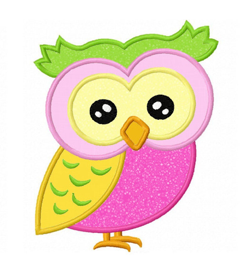 Cute Owl Applique Machine Embroidery Design NO:0080 | Etsy