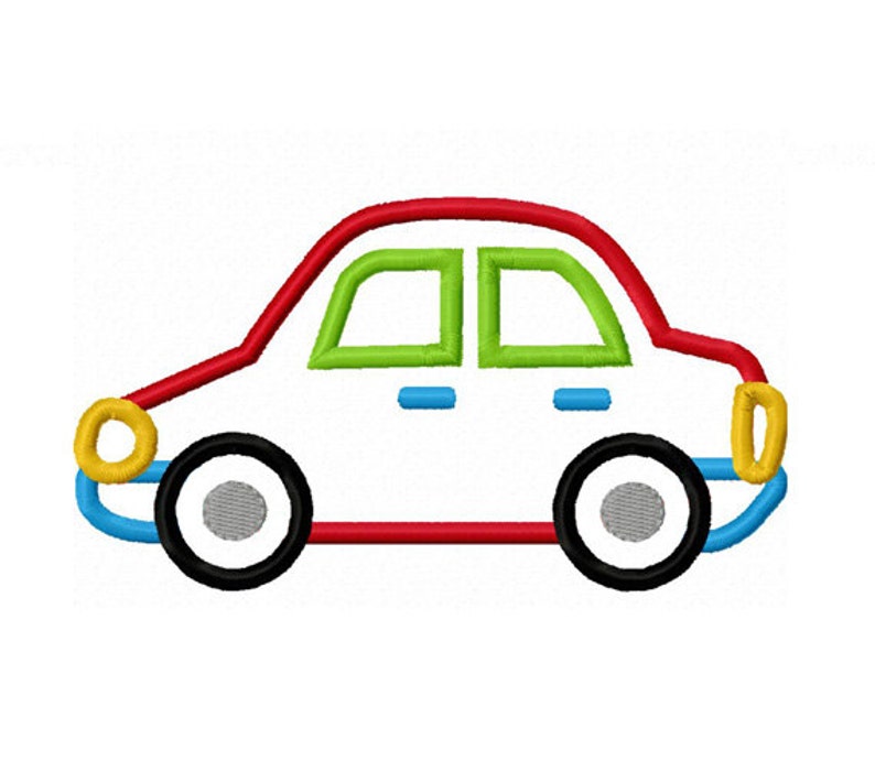 Car Applique Machine Embroidery Design NO0150 Etsy