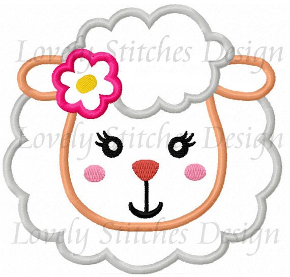 Chica ovejas cara aplique bordado de la máquina de diseño NO: - Etsy España Chica ovejas cara aplique bordado de la máquina de diseño NO: - Etsy España