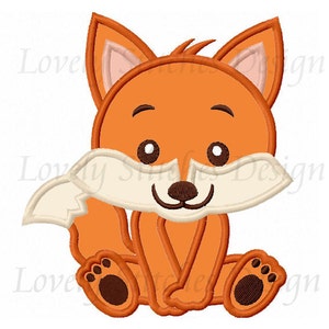 Baby Fox Applique Macchina Ricamo Design NO: 0509