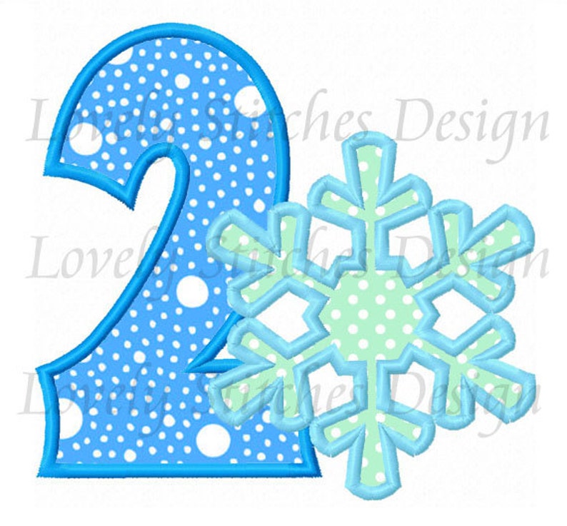 Snowflake Number 2 Applique Machine Embroidery Design NO0478 Etsy