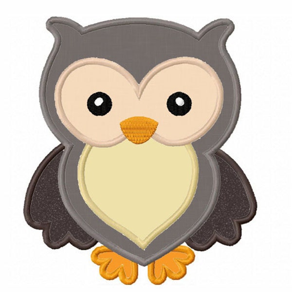 Owl Applique Design Etsy