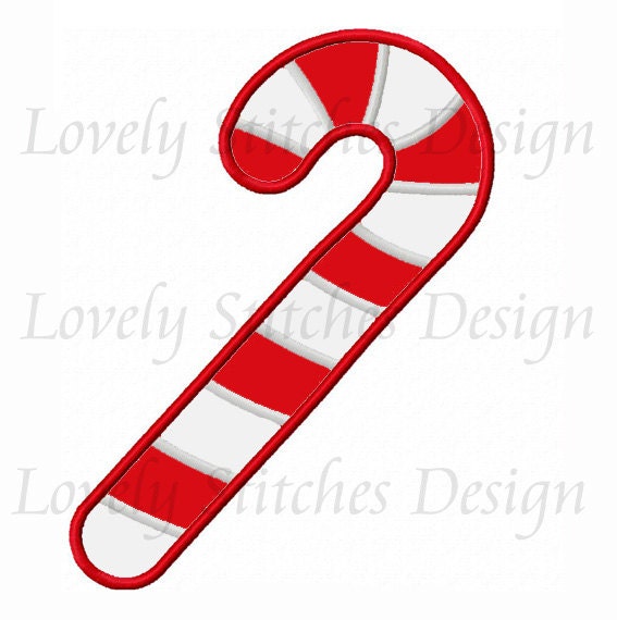 Candy Cane Applique Machine Embroidery Design NO:0266 - Etsy