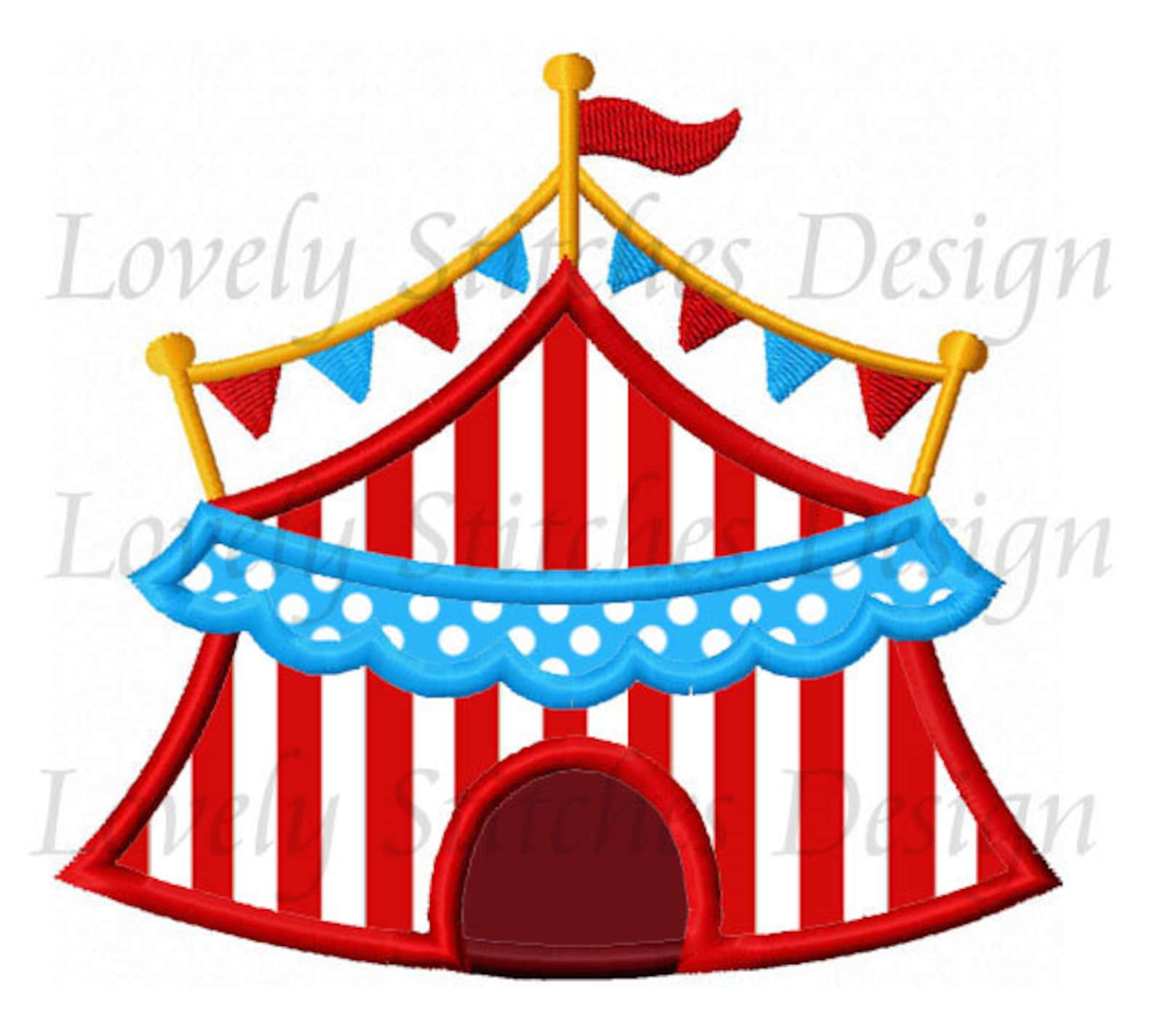 Circus Tent Applique Machine Embroidery Design NO:0587 - Etsy