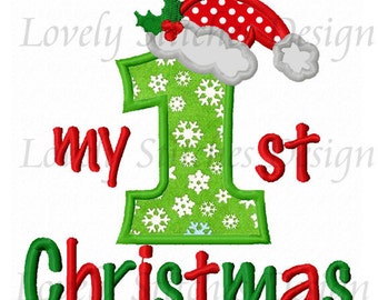 My 1st Christmas Applique Machine Embroidery Design NO:0473