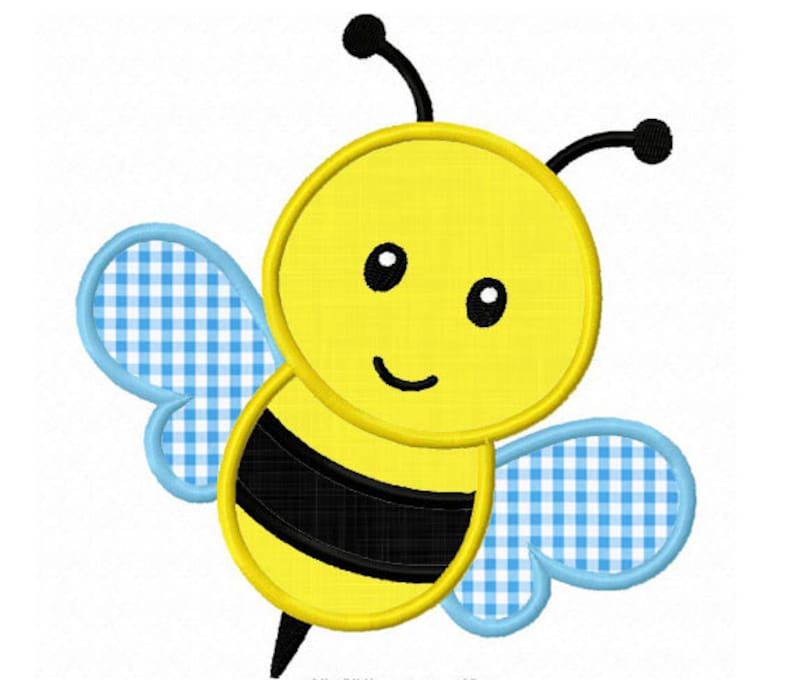 Bee Applique Machine Embroidery Design NO0026 Etsy