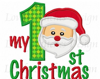 My 1st Christmas Applique Machine Embroidery Design NO:0248