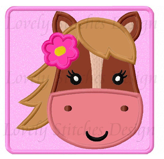 Cara de caballos para niñas apliques bordado de máquina diseño - Etsy México Cara de caballos para niñas apliques bordado de máquina diseño - Etsy México