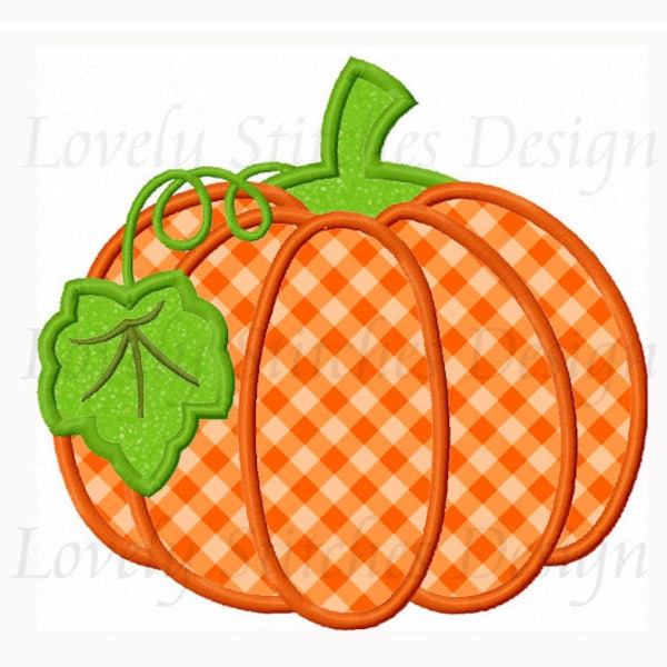 Thanksgiving Pumpkin Applique Machine Embroidery Design NO:0255
