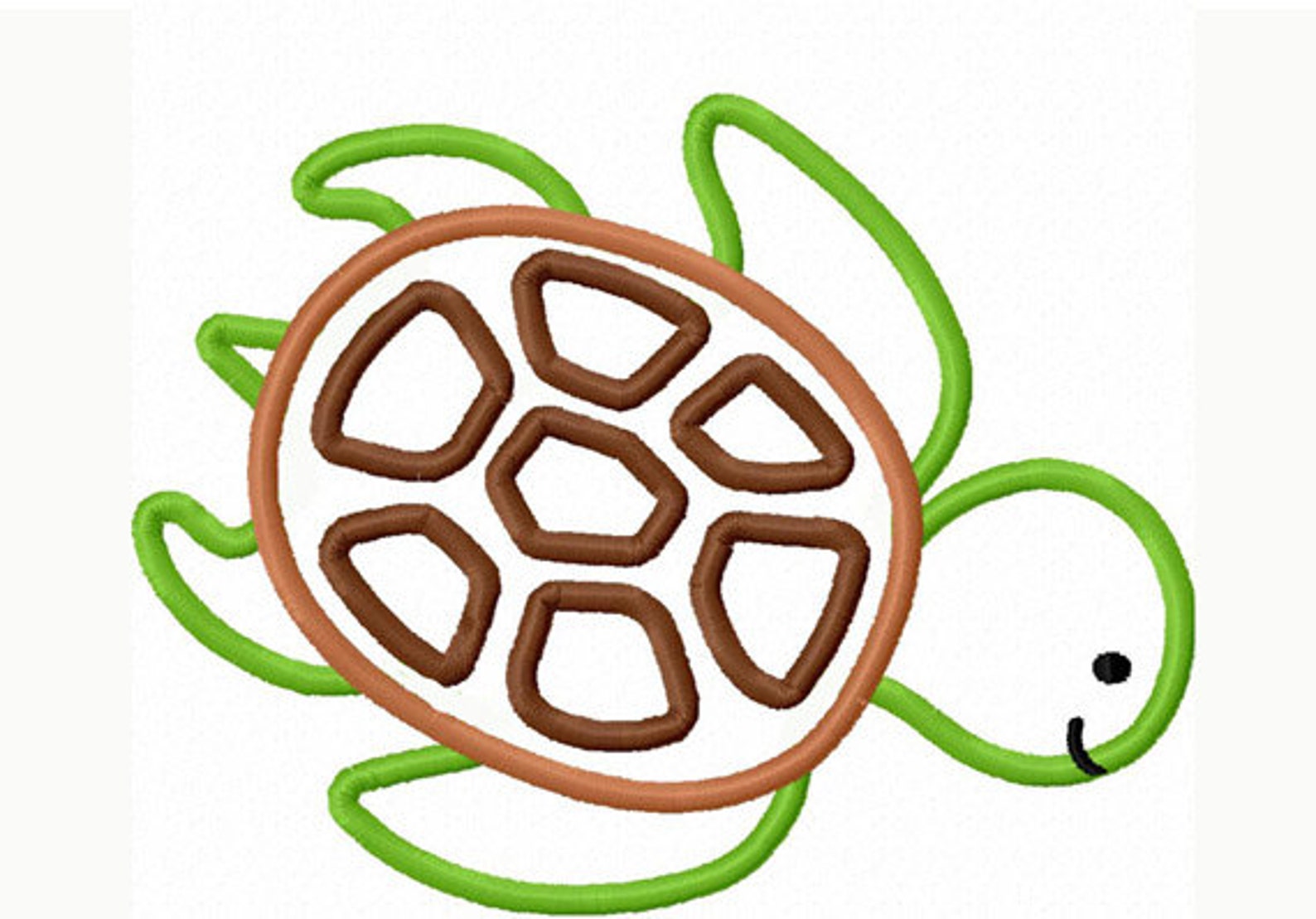 Sea Turtle Applique Machine Embroidery Design NO0032 Etsy
