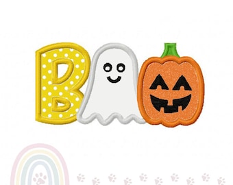 Halloween Embroidery Design,BOO Applique Pattern,Ghost Embroidery Design,Pumpkin Embroidery,Machine Embroidery Design