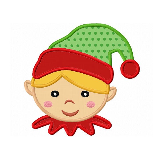 Christmas Elf Applique Machine Embroidery Design NO0107 Etsy