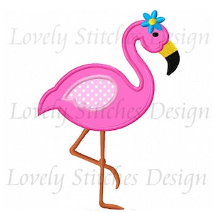 Flamingo Applique Machine Embroidery Design NO:0596