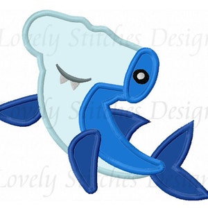 Hammerhead Shark Applique Machine Embroidery Design NO:2021