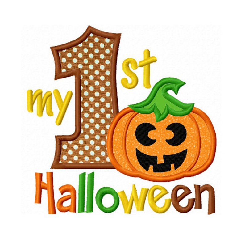 My 1st Halloween Applique Machine Embroidery Design NO0208 Etsy