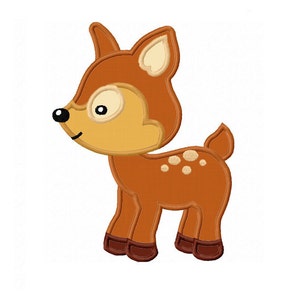 Fawn Applique Machine Embroidery Design NO:0100