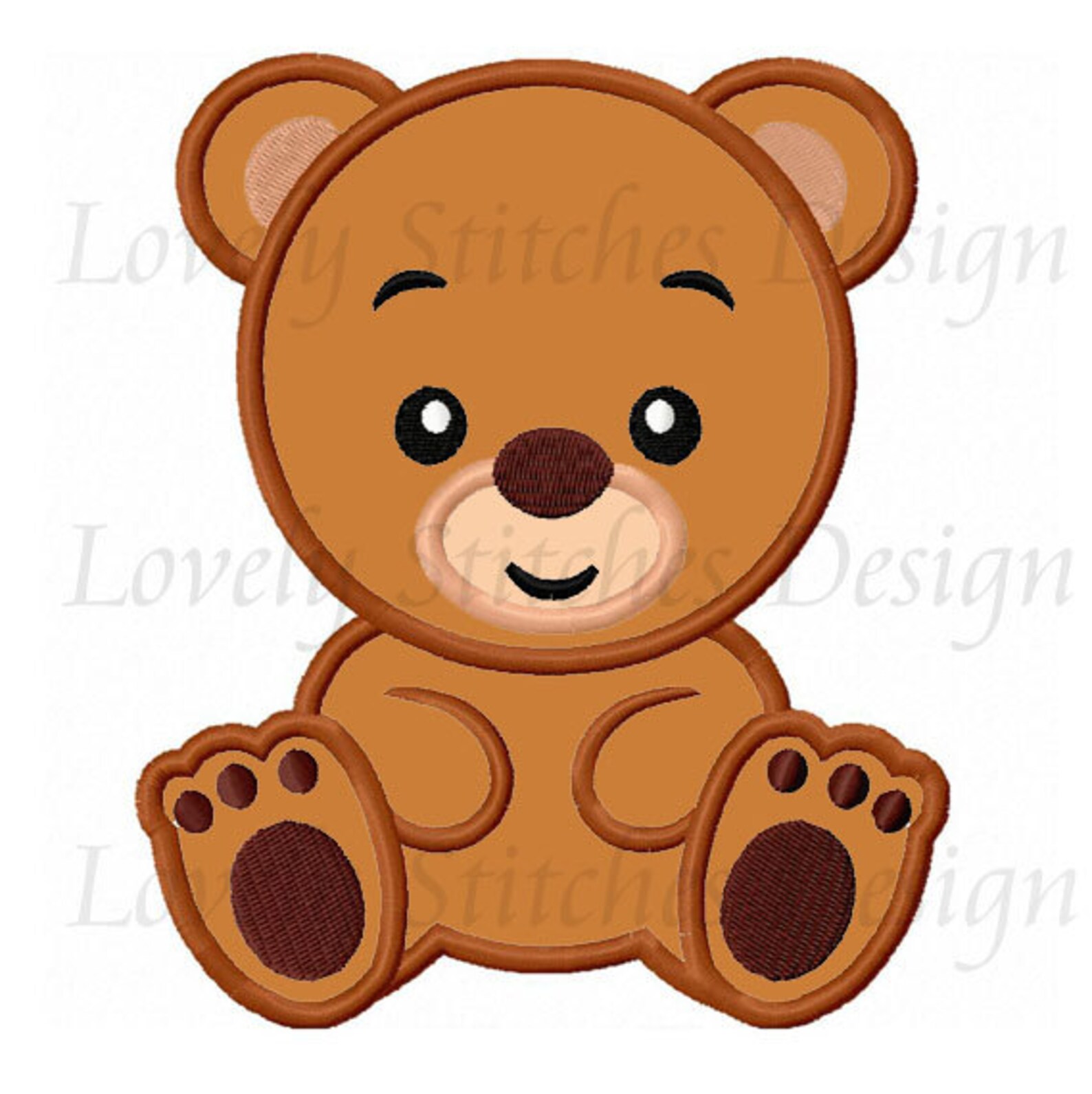 Baby Bear Applique Machine Embroidery Design NO:0510 - Etsy