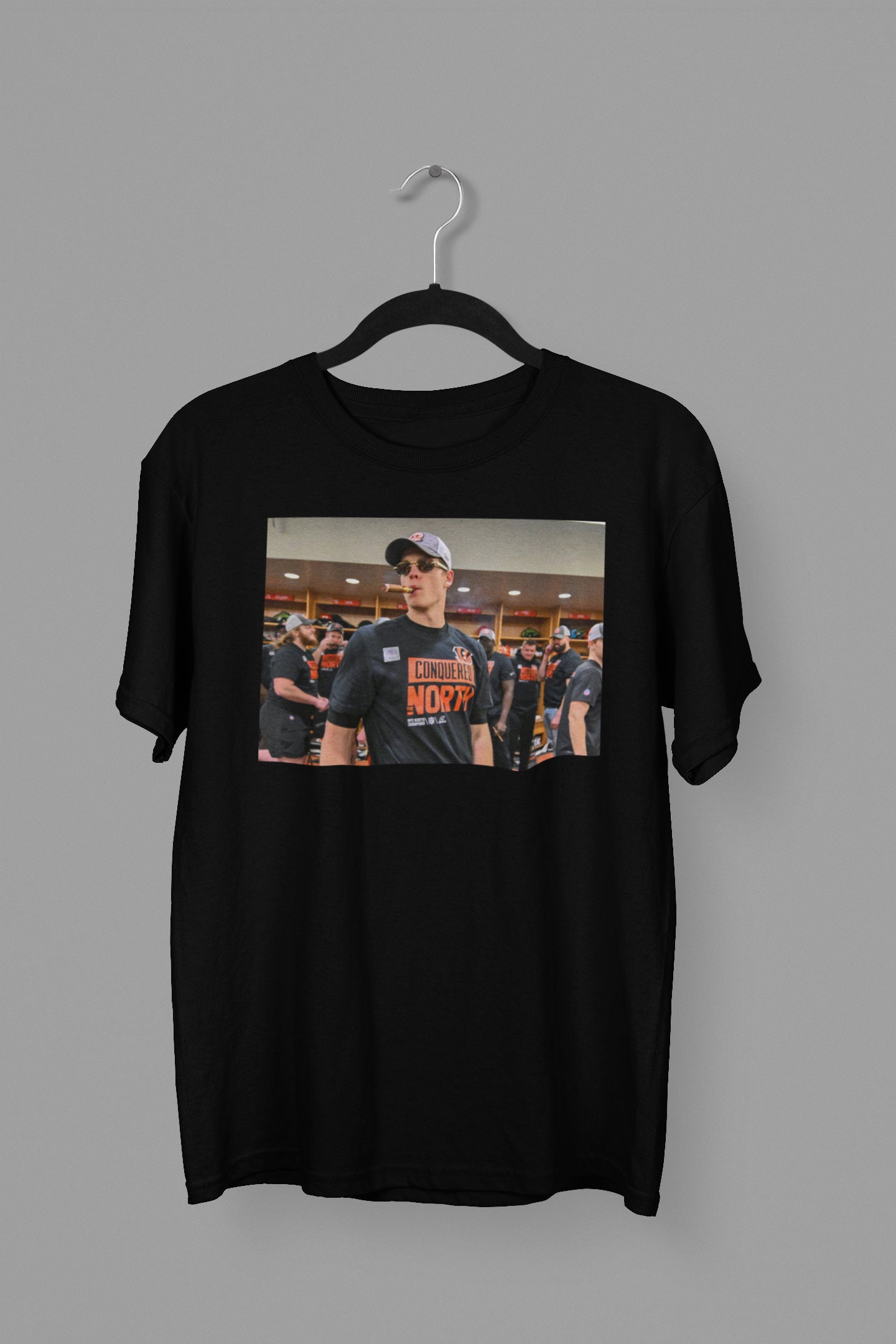 Joe Burrow Conquered the North, Cincinnati, Football bengal, Who Dey Shirt