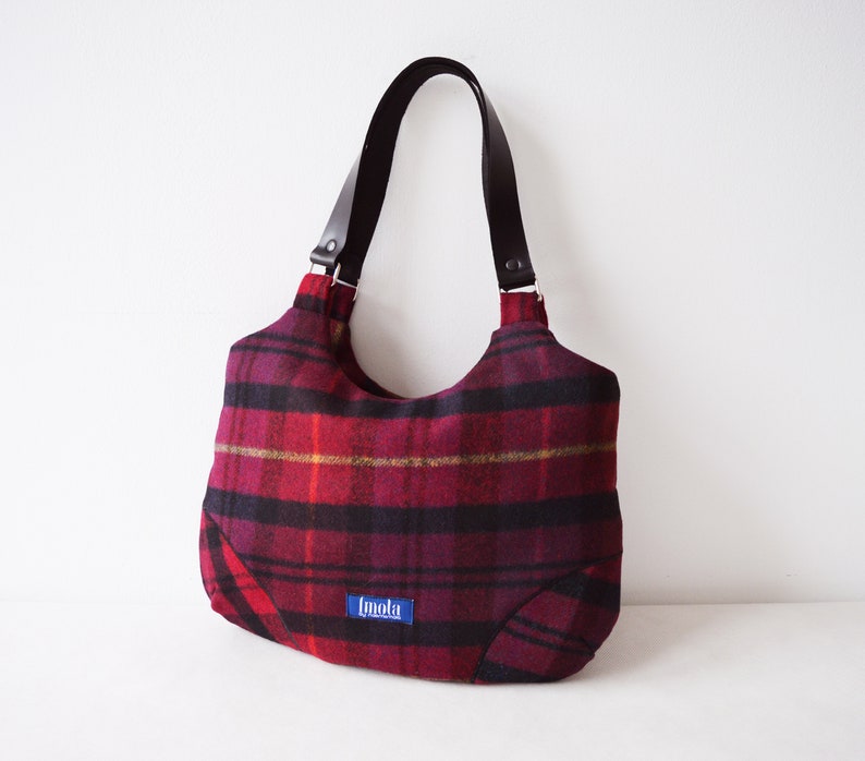 plaid mini purse
