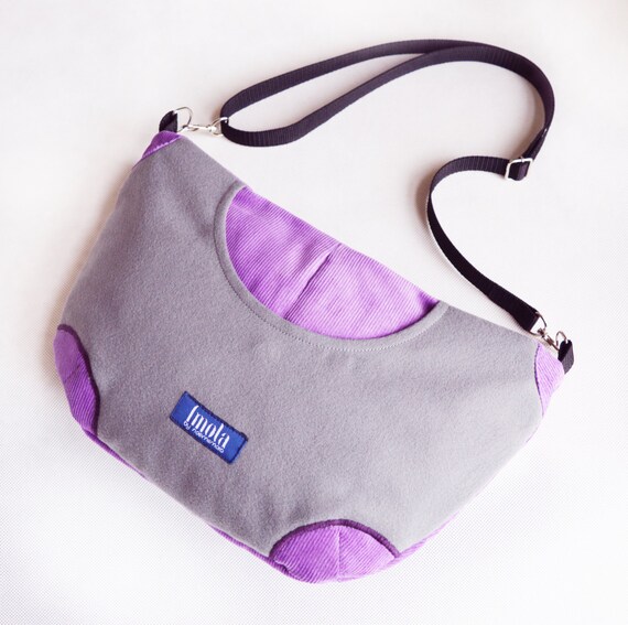 Purple Gray Purse Crossbody Bag Concealed Carry Purse Messenger Bag Canvas Bag Shoulder Bag Hobo Bag Grey Plum Purse Corduroy Purse Bag OOAK Etsy Canada