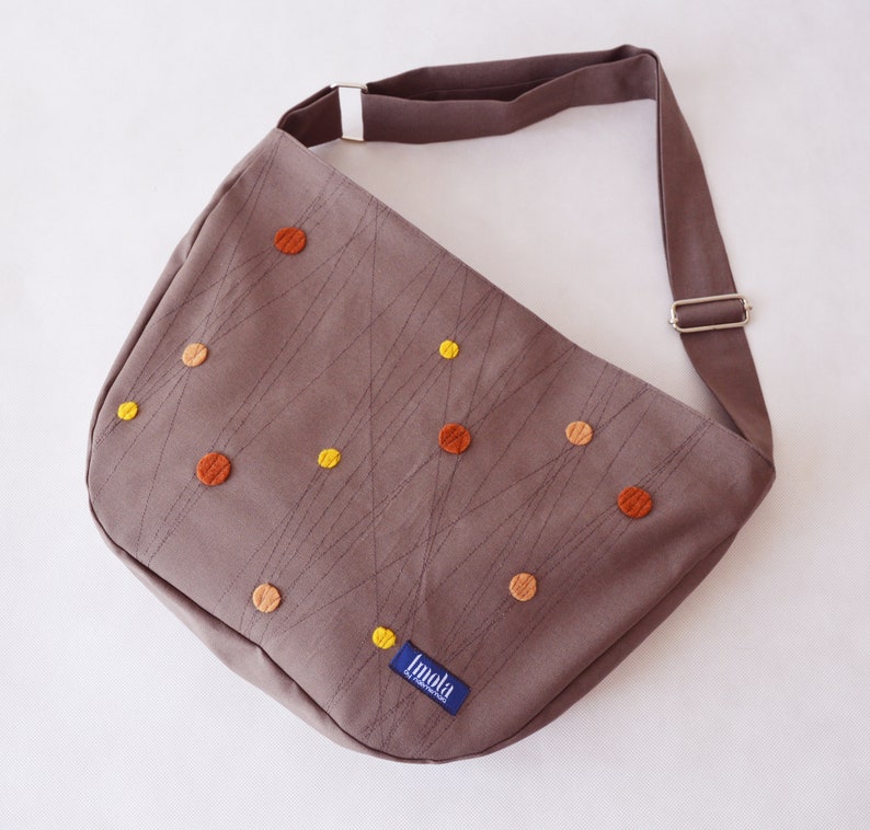 Bike crossbody bag bike messenger bag brown dotted minimal minimalist simple cycling bag 1.1 BASIC COLLECTION