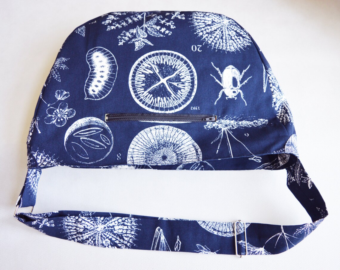 Crossbody Bag Bike Messenger Bag Blue White With Natural Etsy