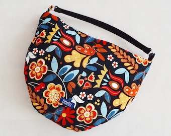 Verkauf große Floral Hobo Tasche gesteppt schwarz Hobo Einkaufstasche Blumen mit schwarzen echtes Lederarmband für Frauen Schultertasche Handtasche Alltagstasche