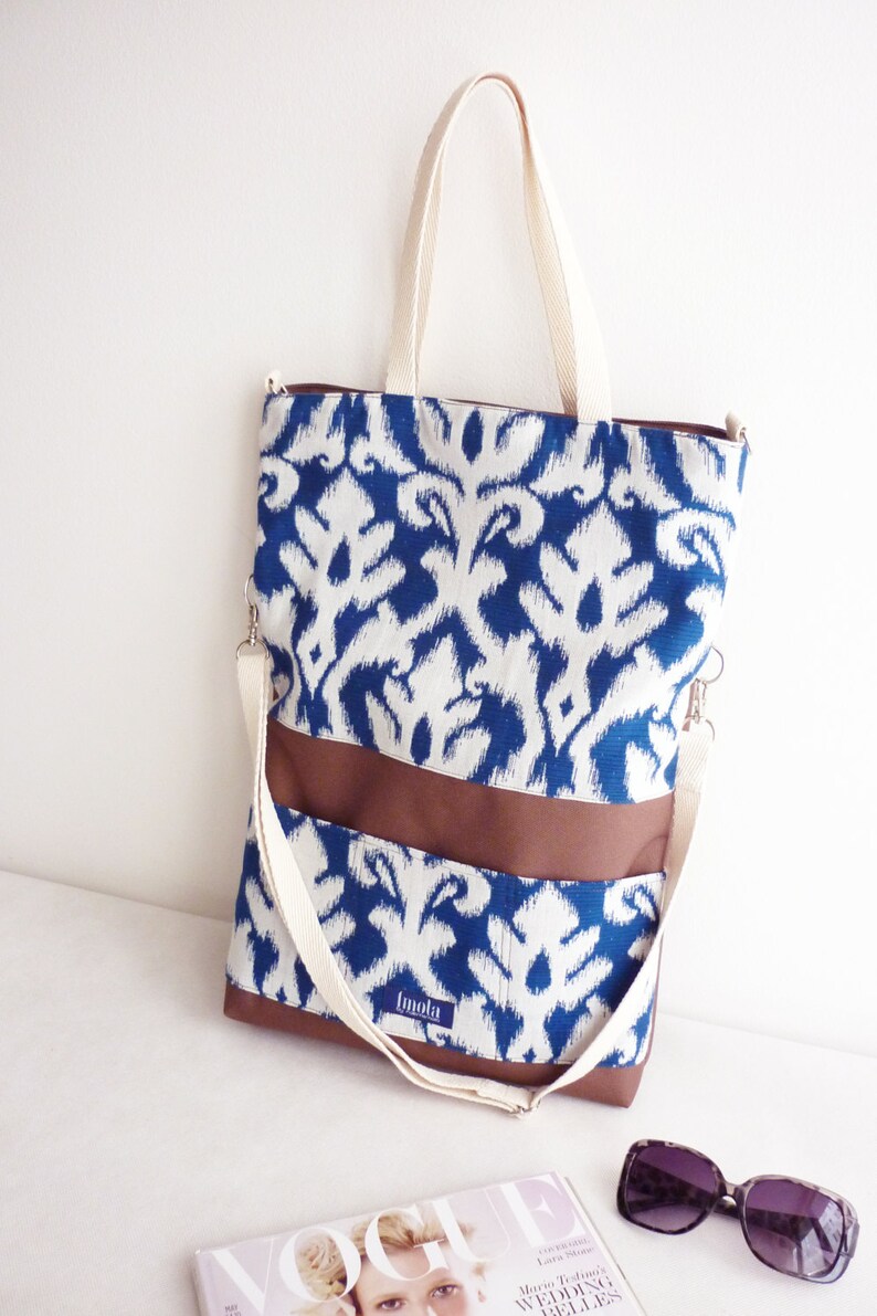 Large Fold Over Canvas Tote Bag Shopping Bag Casual Fold Over Etsy