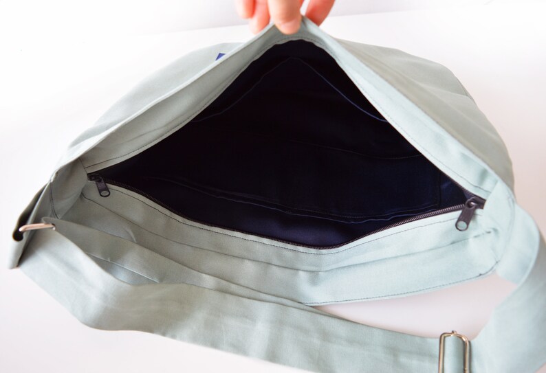 Bike crossbody bag bike messenger bag mint pastel green Etsy