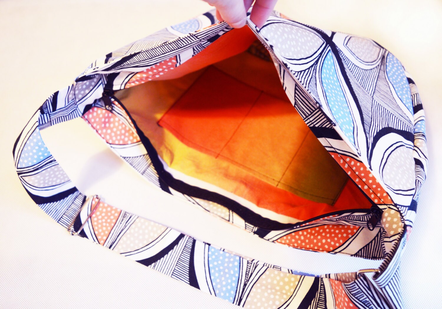 Bike Crossbody Bag Bike Messenger Bag With Striped Tribal Pattern