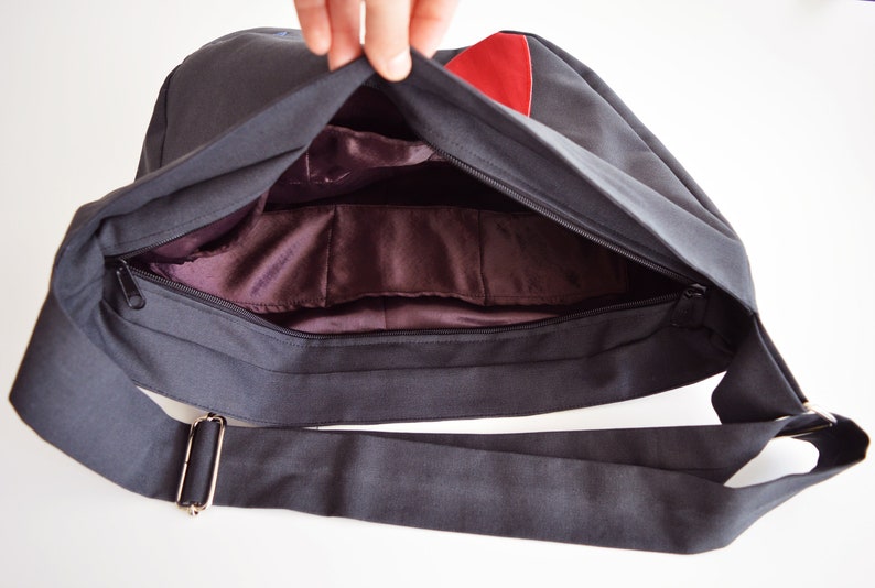 Bike Crossbody Bag Bike Messenger Bag Cycling Bag Applique Fox Etsy