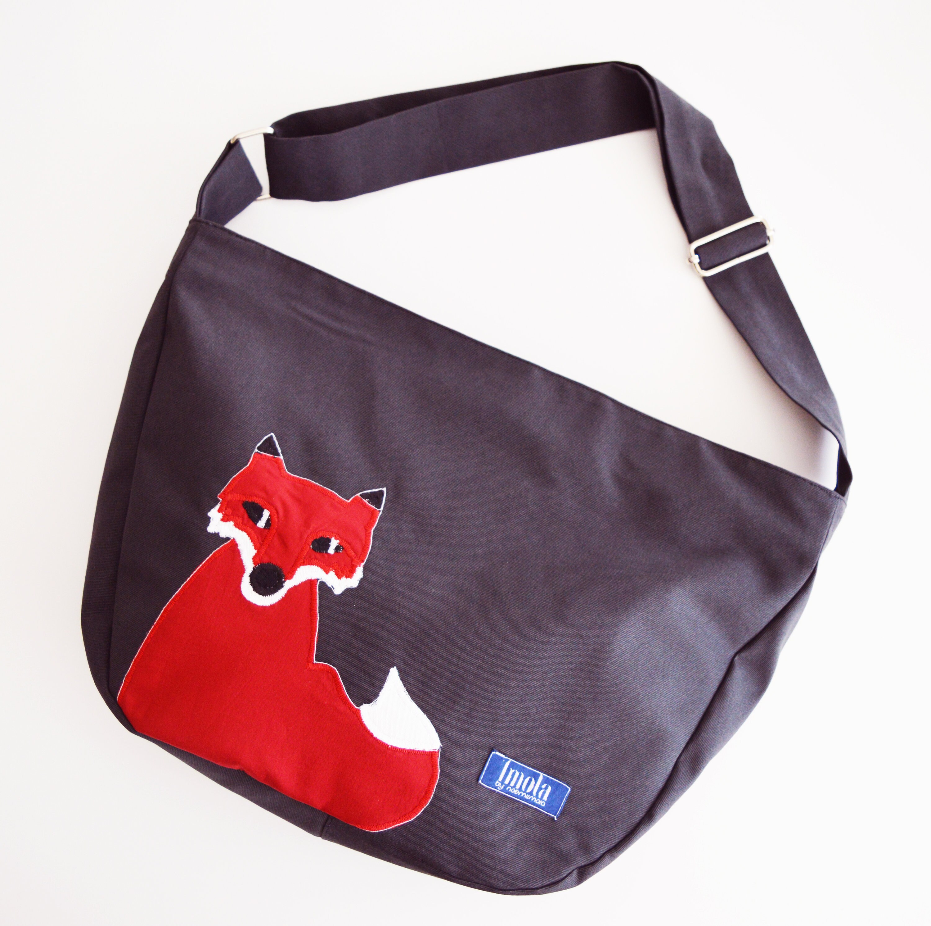 Bike Crossbody Bag Bike Messenger Bag Cycling Bag Applique Fox Etsy