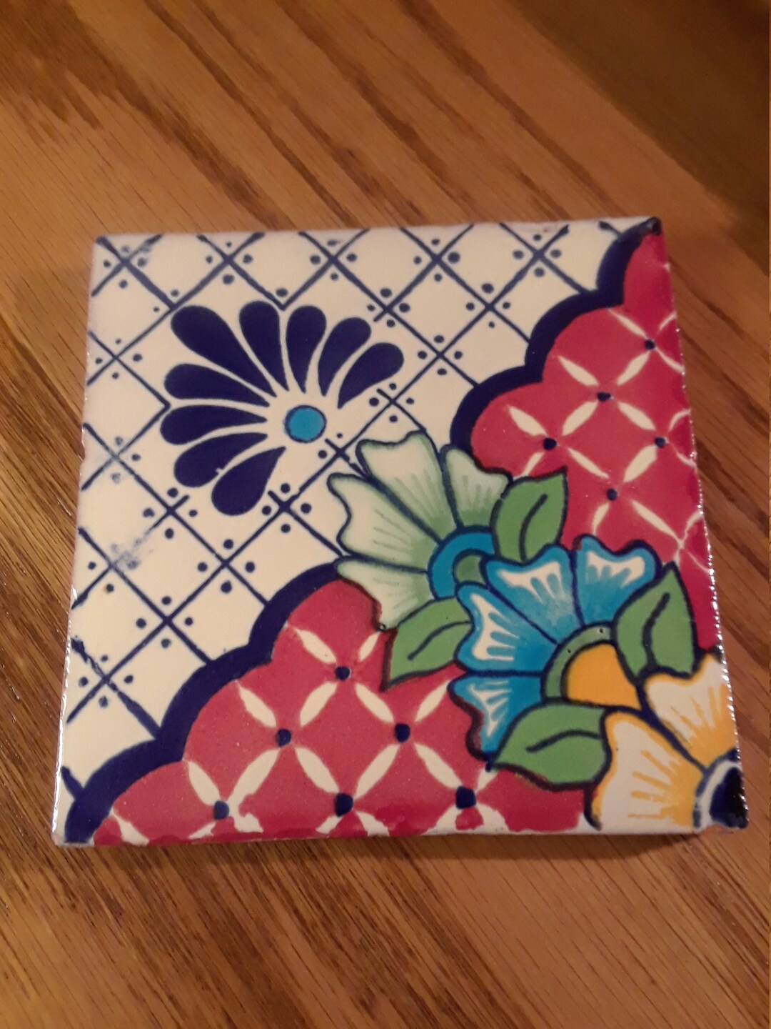 Vintage Mexican Tile / Single Decorative Tile / Decorate a Stepriser