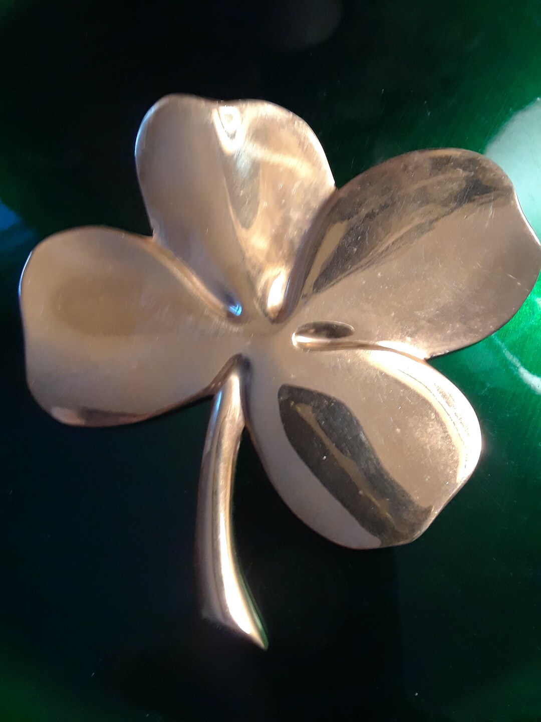 Brass Shamrock / Fourleaf Clover Paperweight Etsy