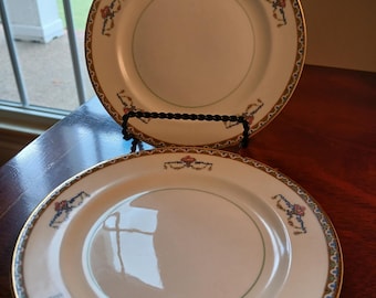 Pope-Gosser USA Melrose Pattern Butter Plates / Set of Two Vintage Butter Plates / 6 in. Diameter