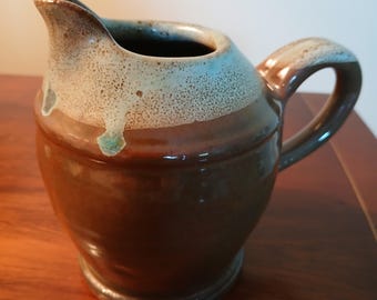 Glazed Pottery Pitcher / Creamer / Stoneware Pitcher