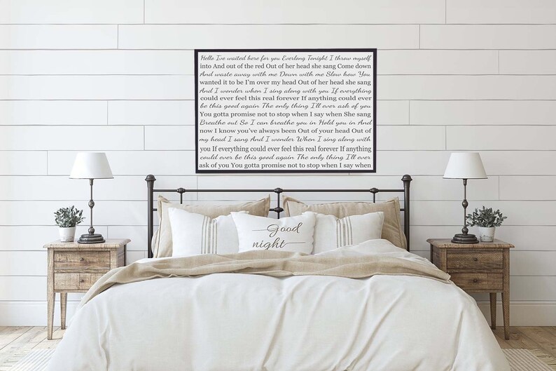 Song Lyrics Wall Art Prints Wedding Newlywed Gifts One Year Etsy