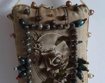 VICTORIAN LOVER'S or Soldier's PINSTUCK Pincushion - c:1880's