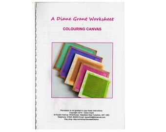 INSTRUCTION SHEET - Coloring white canvas