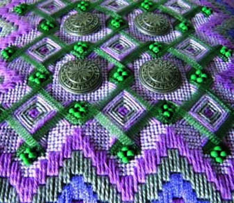 INSTRUCTION SHEET for Canvas Work needlepoint Bluebell Etsy