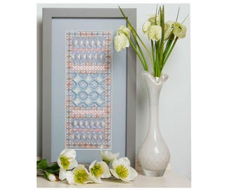 INSTRUCTION SHEET with CANVAS 14's White with silver sparkle for Winter Frost needlepoint panel