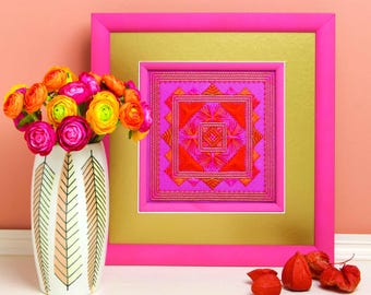 IN THE PINK - needlepoint Wall Panel