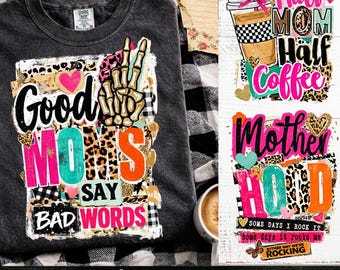 Trendy Mama PNG , Retro Collage Mama 4 Designs Sublimation