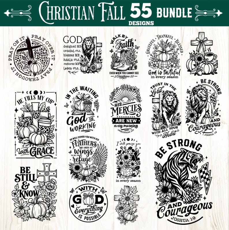 Christian Fall SVG Bundle, Bible Verse Svg Bundle, Autumn Faith Bundle ...