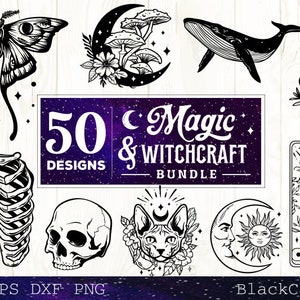 Magic and Witchcraft SVG bundle 50 designs