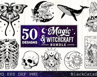 Magic and Witchcraft SVG bundle 50 designs