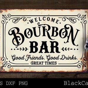 Bourbon bar svg, Dad&#39;s bar svg, Man cave svg, Father&#39;s day gift svg, bar poster svg