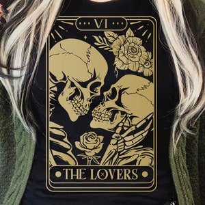 The Lovers SVG, The Lovers tarot card svg, Skeleton lovers svg, Valentine skeletons svg, Tarot card svg image 2