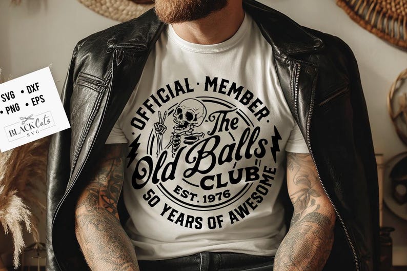 50. Geburtstag svg, offizielles Mitglied The Old Balls Club svg, Est 1975 svg, 50. Geburtstags svg, Old Balls Club svg, lustiges svg Bild 2